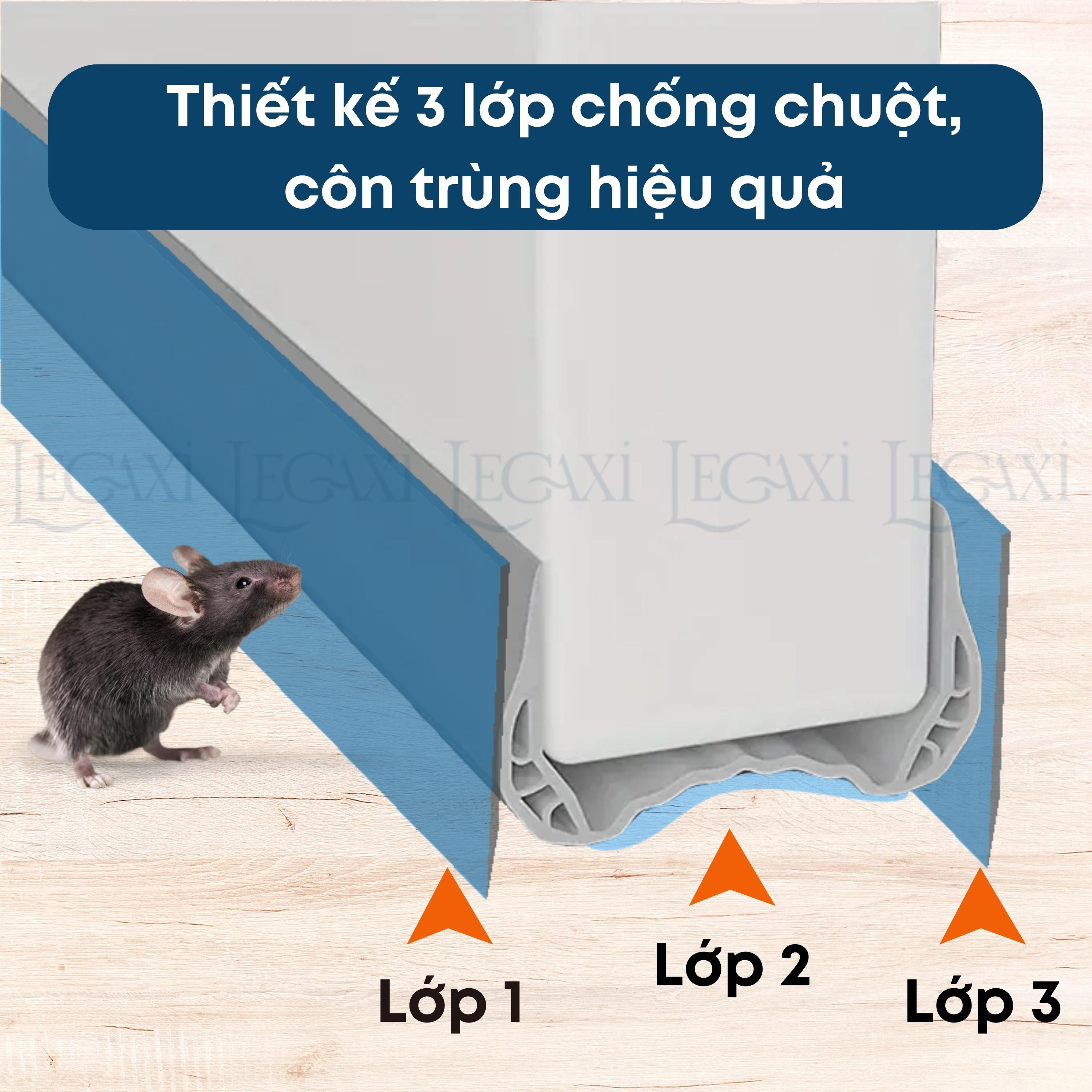 Nẹp cửa, thanh chắn cửa ngăn chuột, côn trùng, tránh thoát hơi máy lạnh phòng ngủ, phòng khách, nhà bếp Legaxi