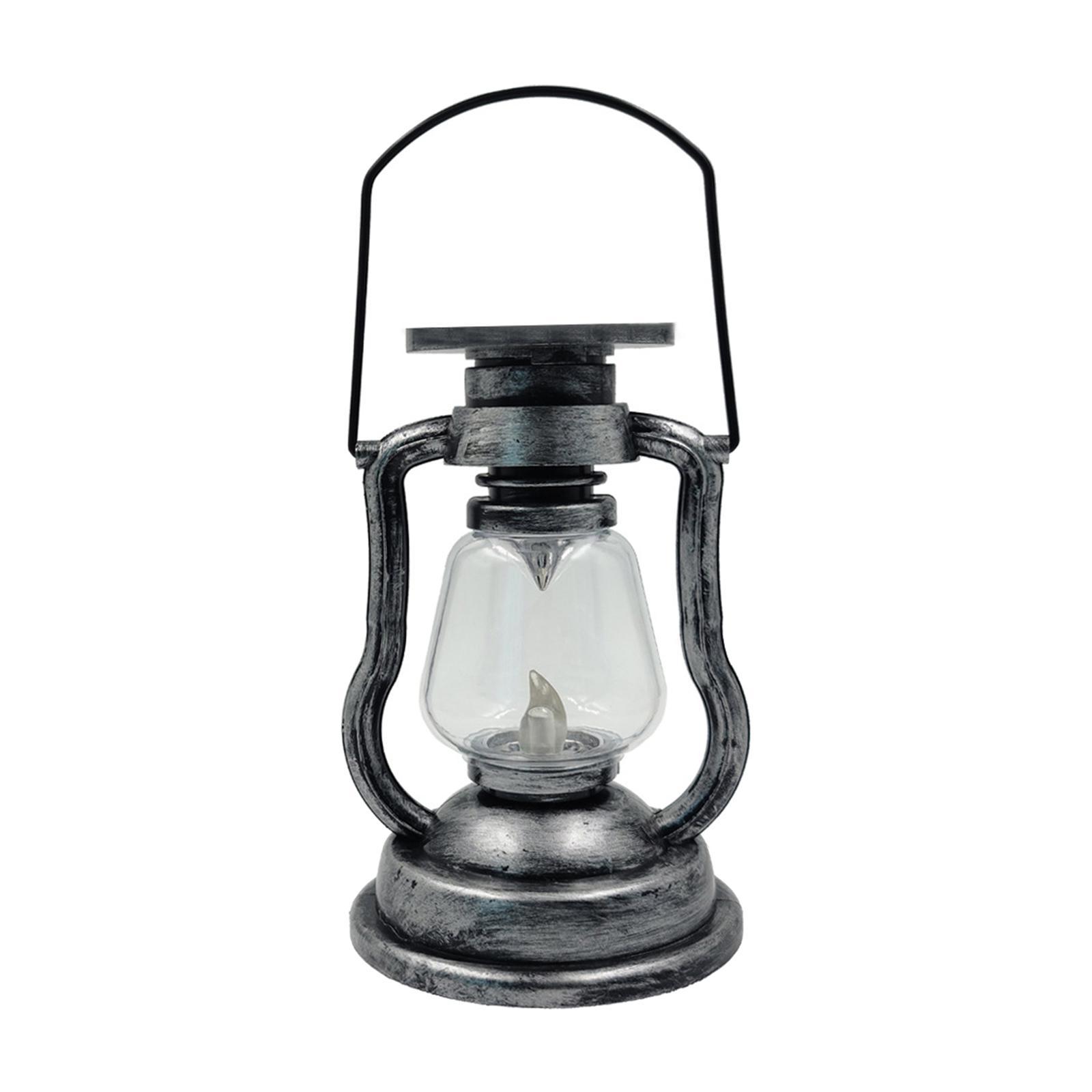 Vintage Style Solar LED Camping Lantern Hanging Light Lamp
