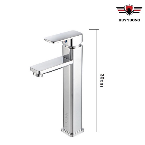 VÒI LAVABO VUÔNG NÓNG LẠNH INOX 304