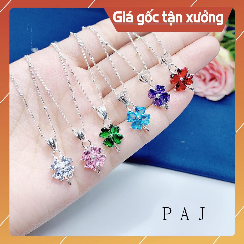 Bộ trang sức dây chuyền- bông tai cỏ bốn lá