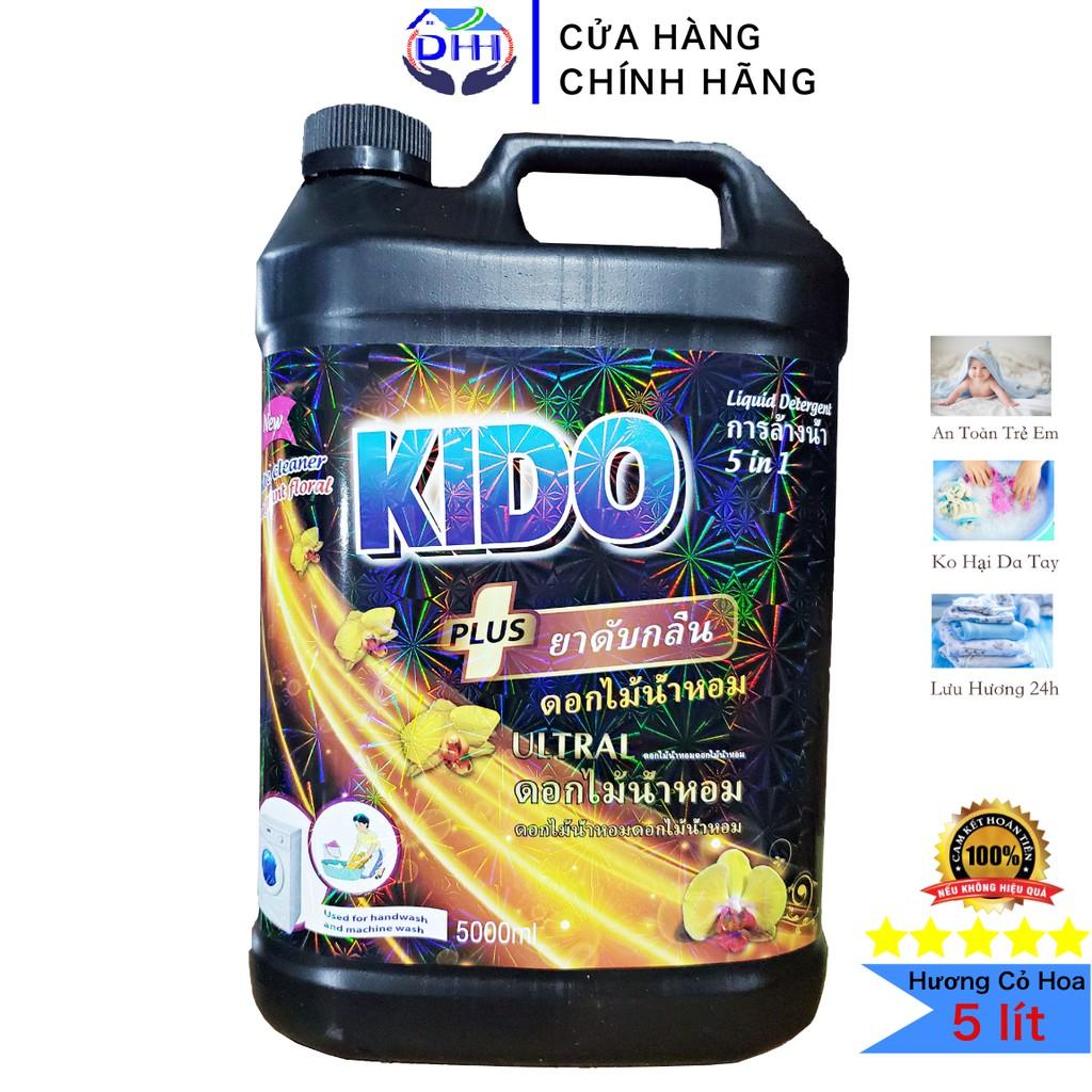 Nước Giặt Xả Công Nghệ Thái KIDO đen 5 lít Hương Thơm Nhẹ Nhàng