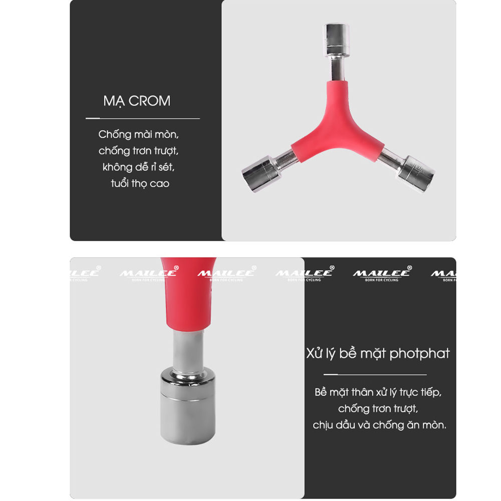 Cờ lê lục giác ngoài 8/9/10mm CLG-8910, cờ lê lục giác ba chạc đầu chữ Y dụng cụ sửa xe đạp kết hợp - Mai Lee
