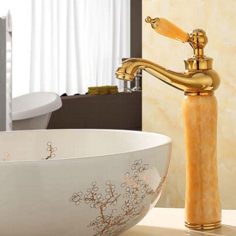 Vòi lavabo ngọc nóng lạnh cao cấp.