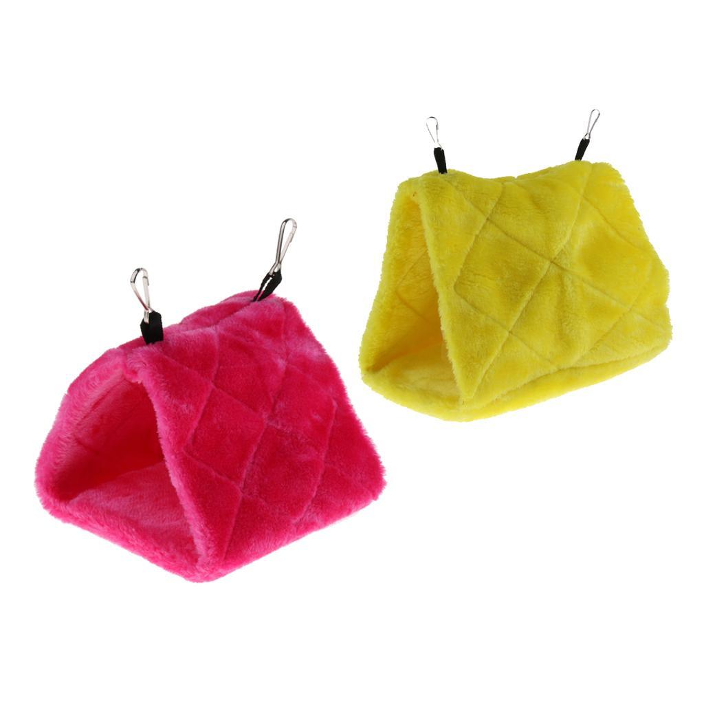 Comfortable Warm Plush Bed Bird Cage Hanging Toy Parrot Swing Hammock - S.