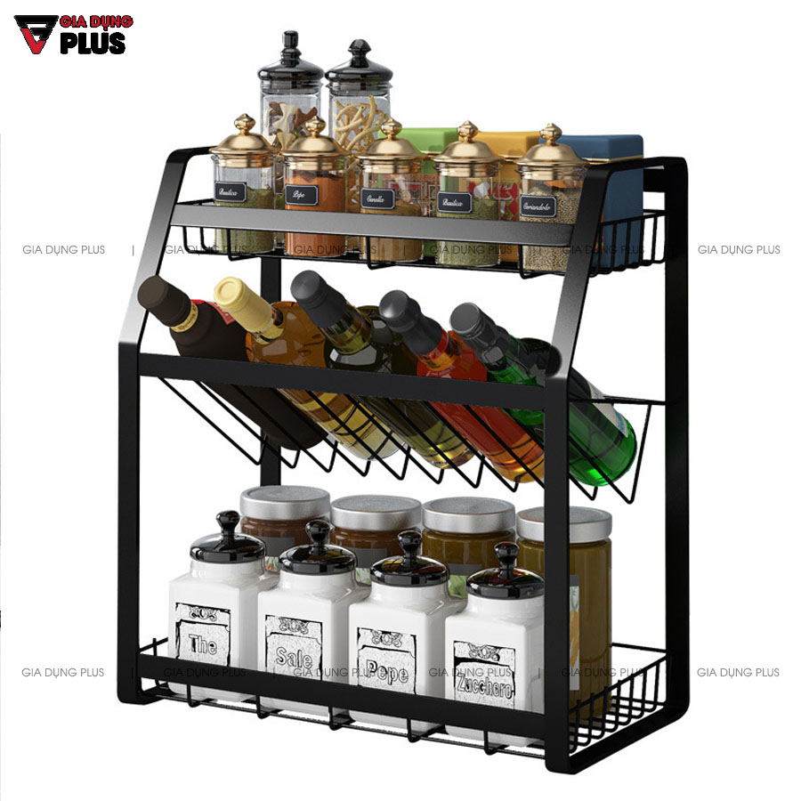 KỆ GIA VỊ INOX 3 TẦNG NGHIÊNG TIỆN DỤNG
