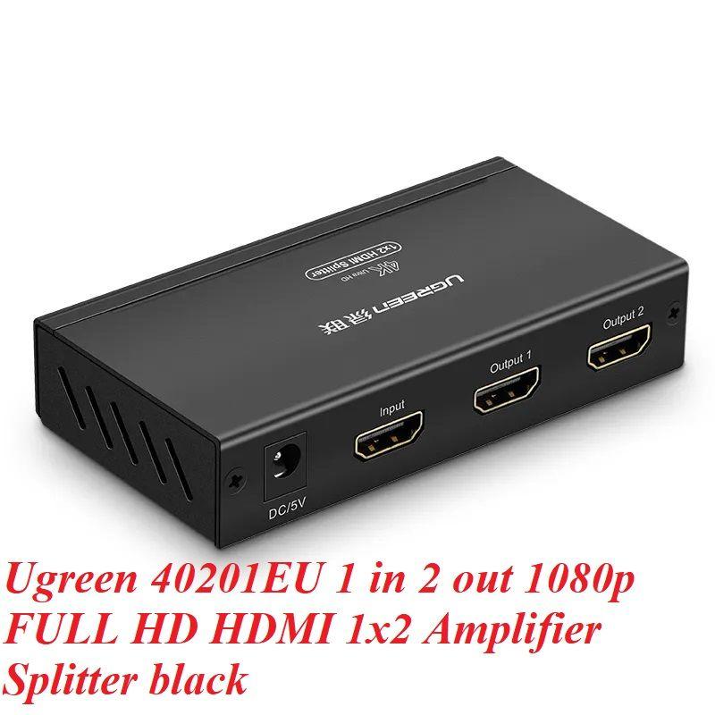 Ugreen UG2740140201TK U 1 in 2 out 1080p FULL HD Màu Đen Bộ chia HDMI 1 ra 2 chuẩn cắm EU 40201us - HÀNG CHÍNH HÃNG