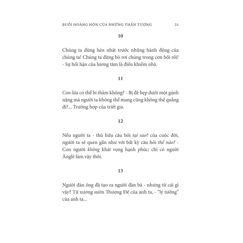 Sách - Buổi hoàng hôn của những thần tượng (Friedrich Nietzsche) - Nhã Nam Official