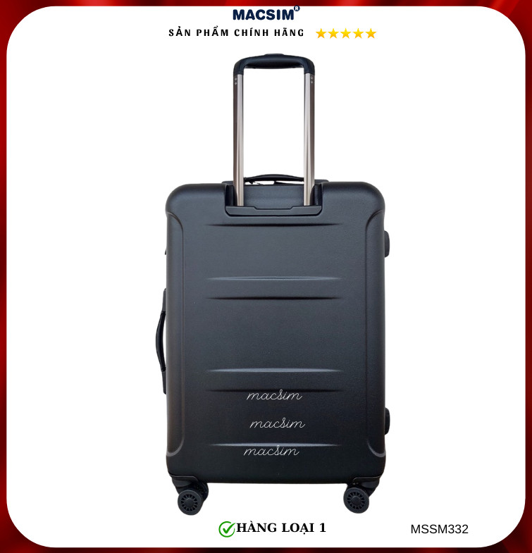 Vali cao cấp Macsim Smooire MSSM332 cỡ 24 inch màu đen hàng loại 1