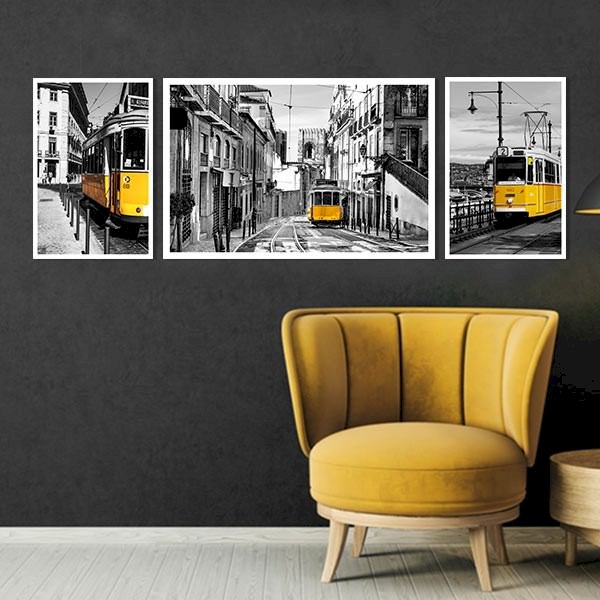 Bộ 3 Tranh Treo Tường "Abstract Decorative Painting" - W280
