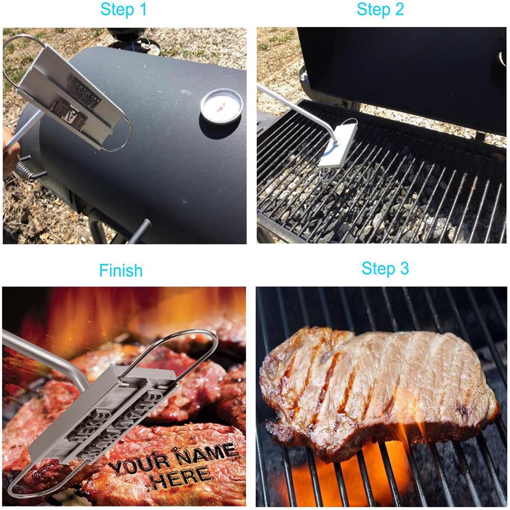 BBQ Xây Dựng Sắt 55 Chữ Tự Làm Thịt Nướng In Chữ BBQ HấP DụNg Cụ Thịt Nướng Nĩa Thịt Nướng Công Cụ Phụ Kiện Nhà Bếp Thứ