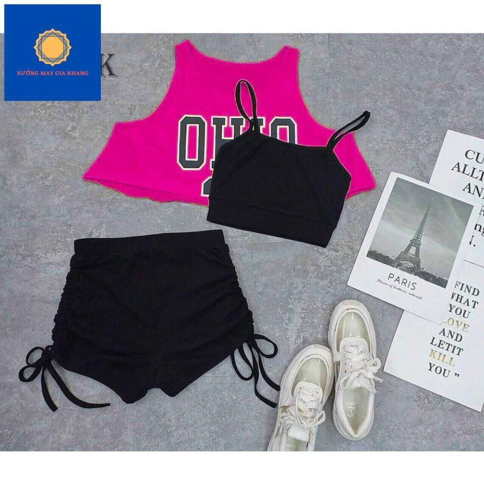 MS: 210577 - Set 3 Bộ sport body ôm, thời trang, sành điệu cho bé gái - Quần áo trẻ em