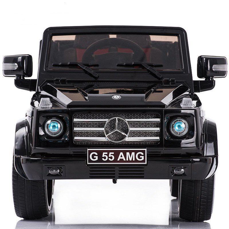 Ô tô xe điện đồ chơi trẻ em MERCEDES G55 AMG cho bé vận 2 chỗ 4 động cơ (Đỏ-Đen-Trắng)