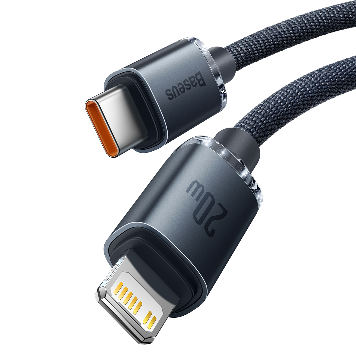 Cáp sạc nhanh 20W hiệu Baseus Crystal Shine Series Type-C to iPhone dài 2m - Hàng chính hãng - 2M