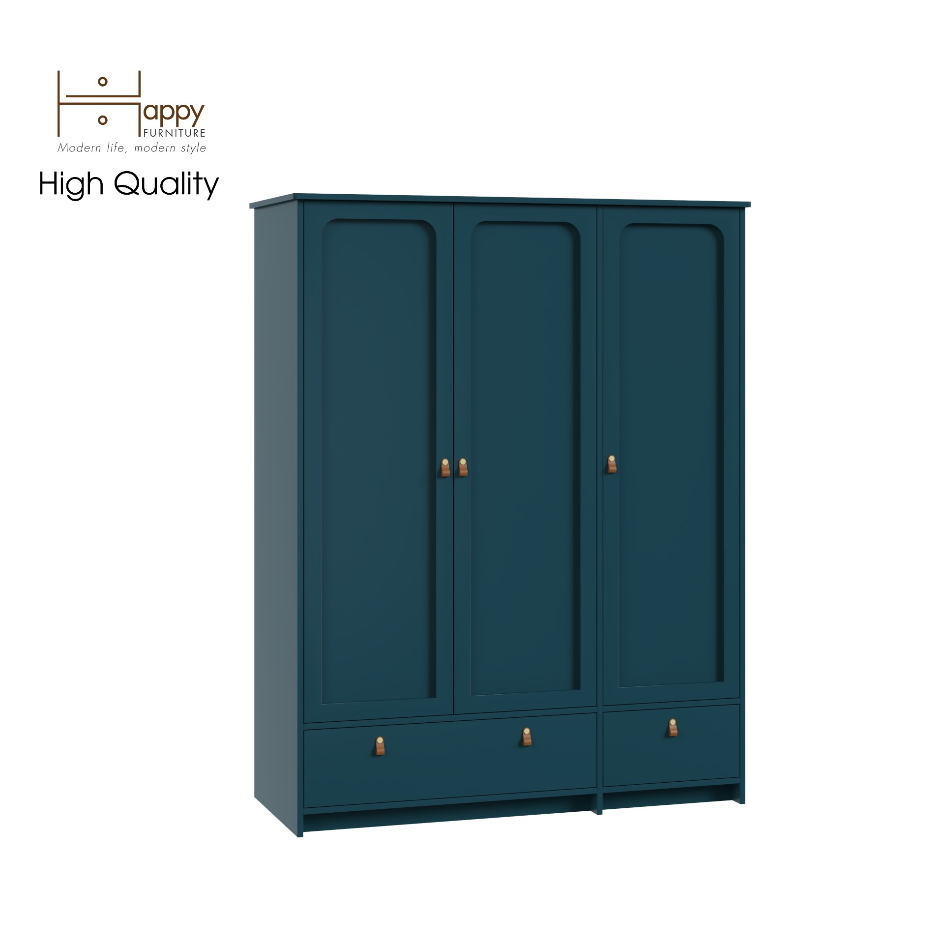 [Happy Home Furniture] NOMIA , Tủ quần áo 3 cửa mở - 2 ngăn kéo , 140cm x 58cm x 180cm ( DxRxC), TCM_038