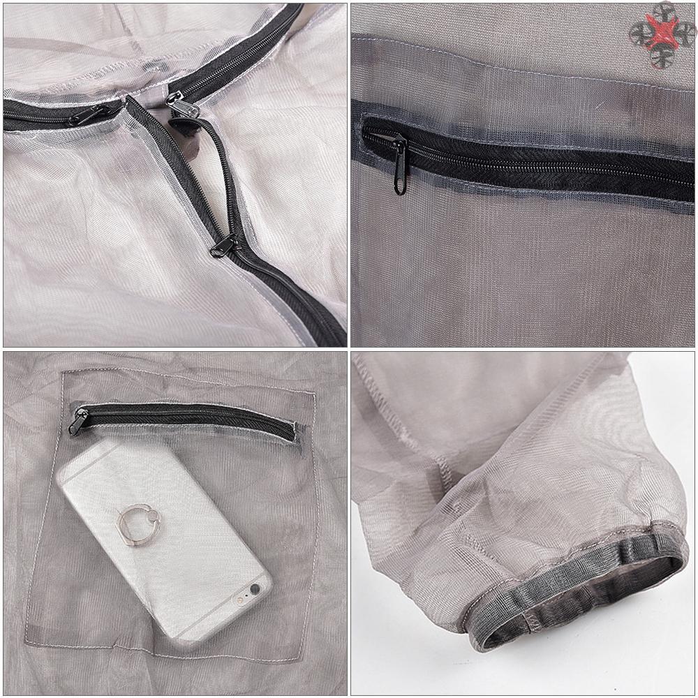 Áo Khoác Lưới Chống Côn Trùng Tiện Lợi Cho Dã Ngoại