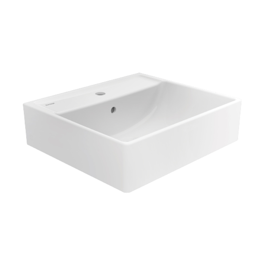 Lavabo đặt bàn Viglacera P.22.320 sứ Ceramic tráng sáng, lớp men Nano Titan kháng khuẩn vượt trội, lòng chậu sâu, kiểu dáng dương bàn hiện đại - Hoa Sen Home - Hàng chính hãng