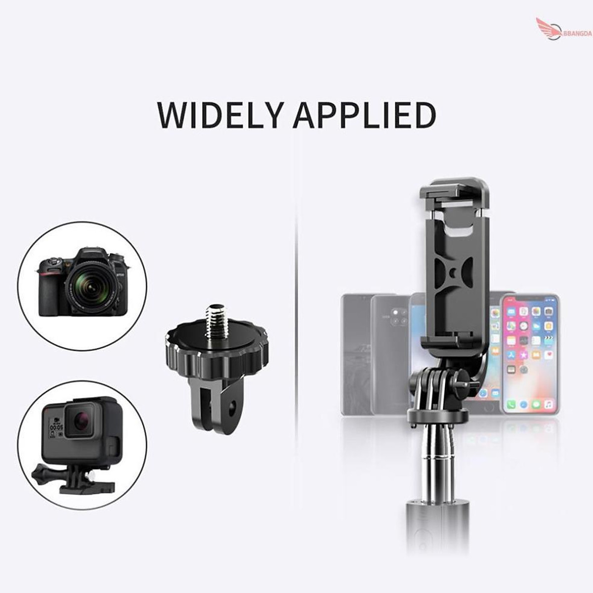 Gậy tự sướng, gậy chụp ảnh 3 chân đa năng gấp gọn Selfiecom L02, chụp hình bằng remote Bluetooth 4.0 -Hàng chính hãng