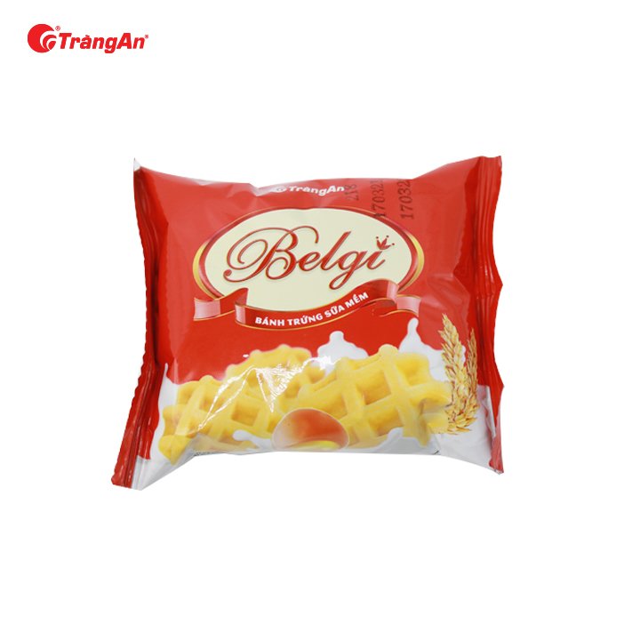 Bánh Belgi Trứng Sữa Mềm Túi 230g, Thương Hiệu Tràng An