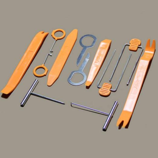 Thiết bị dụng cụ tháo nhựa nội thất ô tô xe máy 12 món đa năng dễ dàng chống trầy nhựa xe loại tốt siêu dẻo