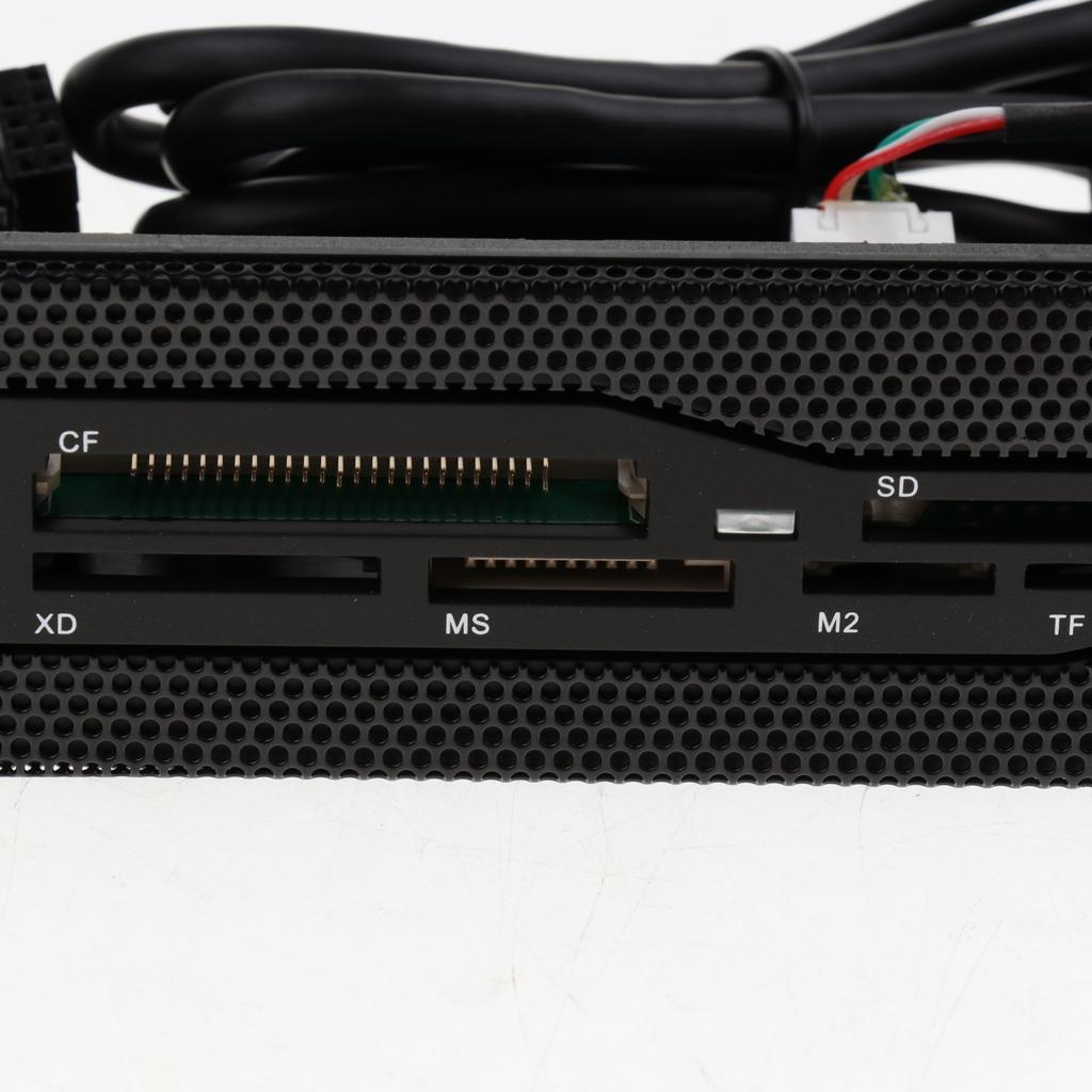 1Pack 5.25inch Desktop Case Front Panel USB3.0 Power Internal Card Reader