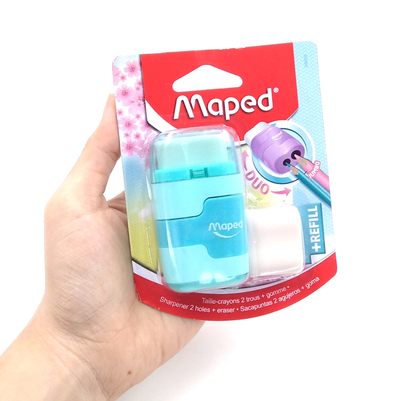 Gôm Chuốt 2 Lỗ Pastel Maped 049230 - Xanh Mint