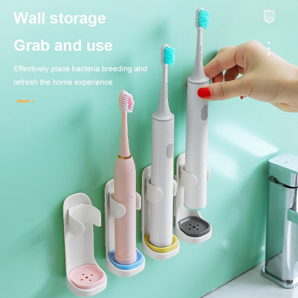 Giá treo kẹp máy đánh răng điện và máy cạo râu dùng miếng dính tường, cho các loại máy Oral B, Philips, Panasonic, Xiaomi… MIHOCO