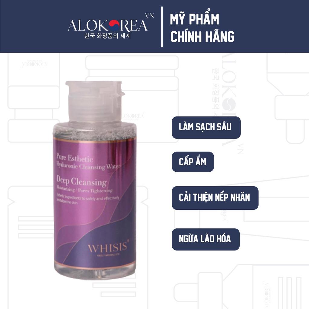 Nước tẩy trang tinh khiết Hyaluronic WHISIS Pure Esthetic Hyaluronic không chứa cồn, sạch sâu lỗ chân lông