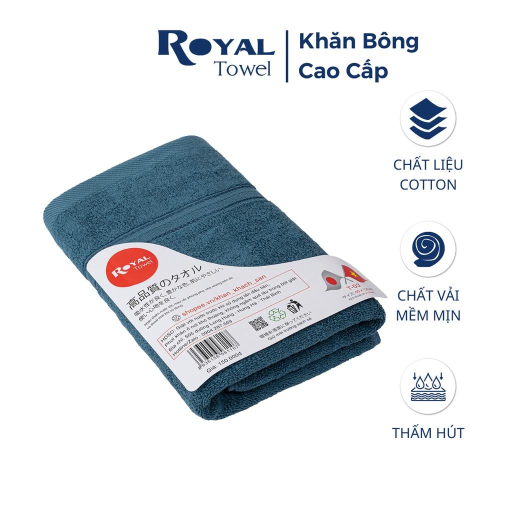 Khăn tắm Royal 50x100cm 60x120cm với sợi bông cotton dày thấm hút tốt, không đổ lông, không ra màu