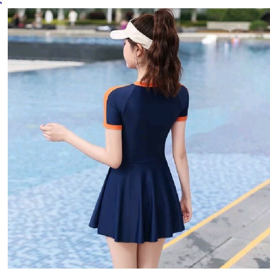 Váy Tắm Biển Nữ Ngắn Tay Liền Thân Chống Nắng