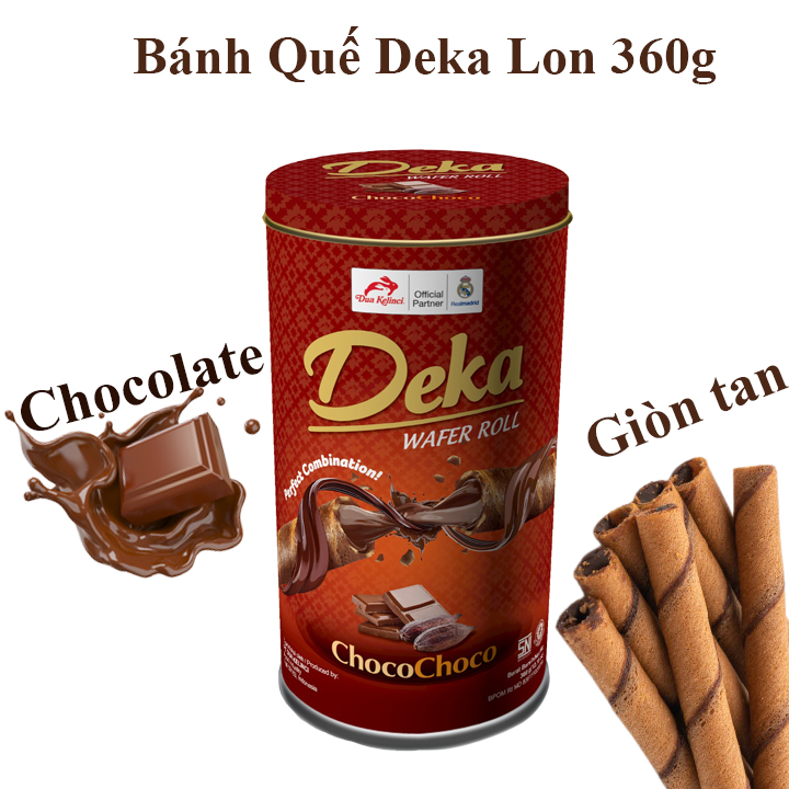 Bánh Quế Deka Lon Socola 360g Hộp 30 Thanh Nhập Khẩu Indonesia