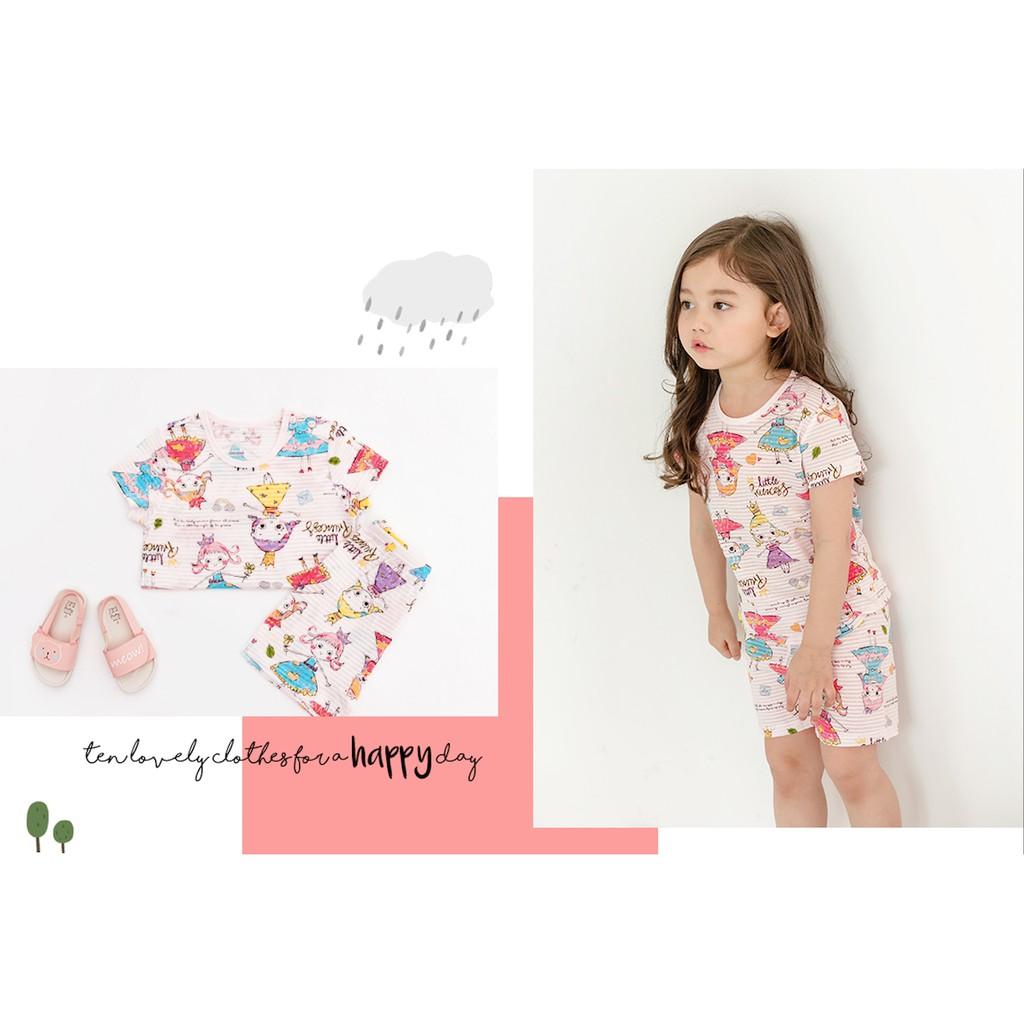 Bộ đồ bé gái Hàn quốc ngắn tay _ công chúa _ cotton