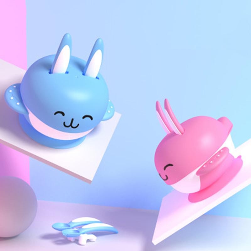 6 Cái/bộ Bé Trẻ Em Ăn Tập Đi Đào Tạo Trẻ Hút Món Ăn Hút Bát Đĩa Thìa Tặng Chống Trơn Trượt Bộ Đồ Ăn