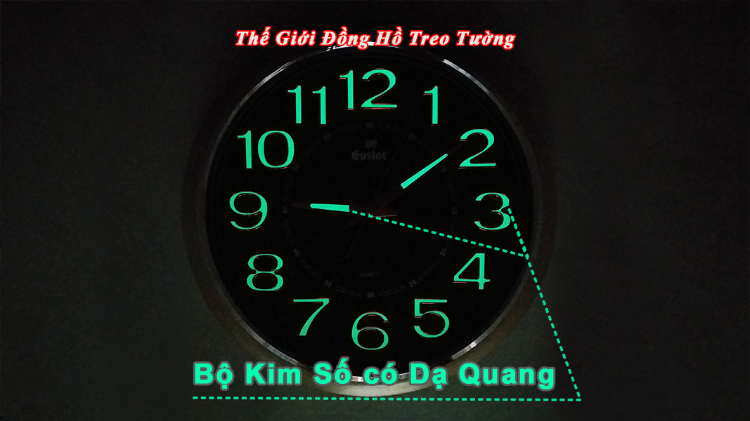 Đồng hồ Eastar Tròn Cổ điển có Dạ quang - Kim trôi Êm ái, không gây tiếng động