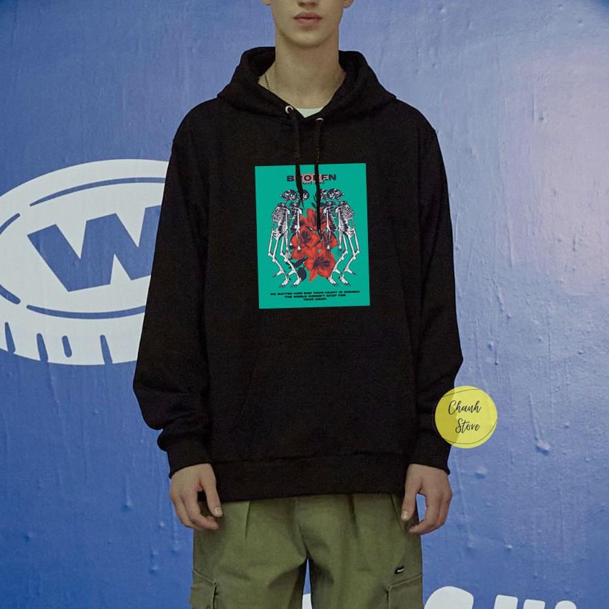 Áo Hoodie Dáng Rộng Broken Heart Club