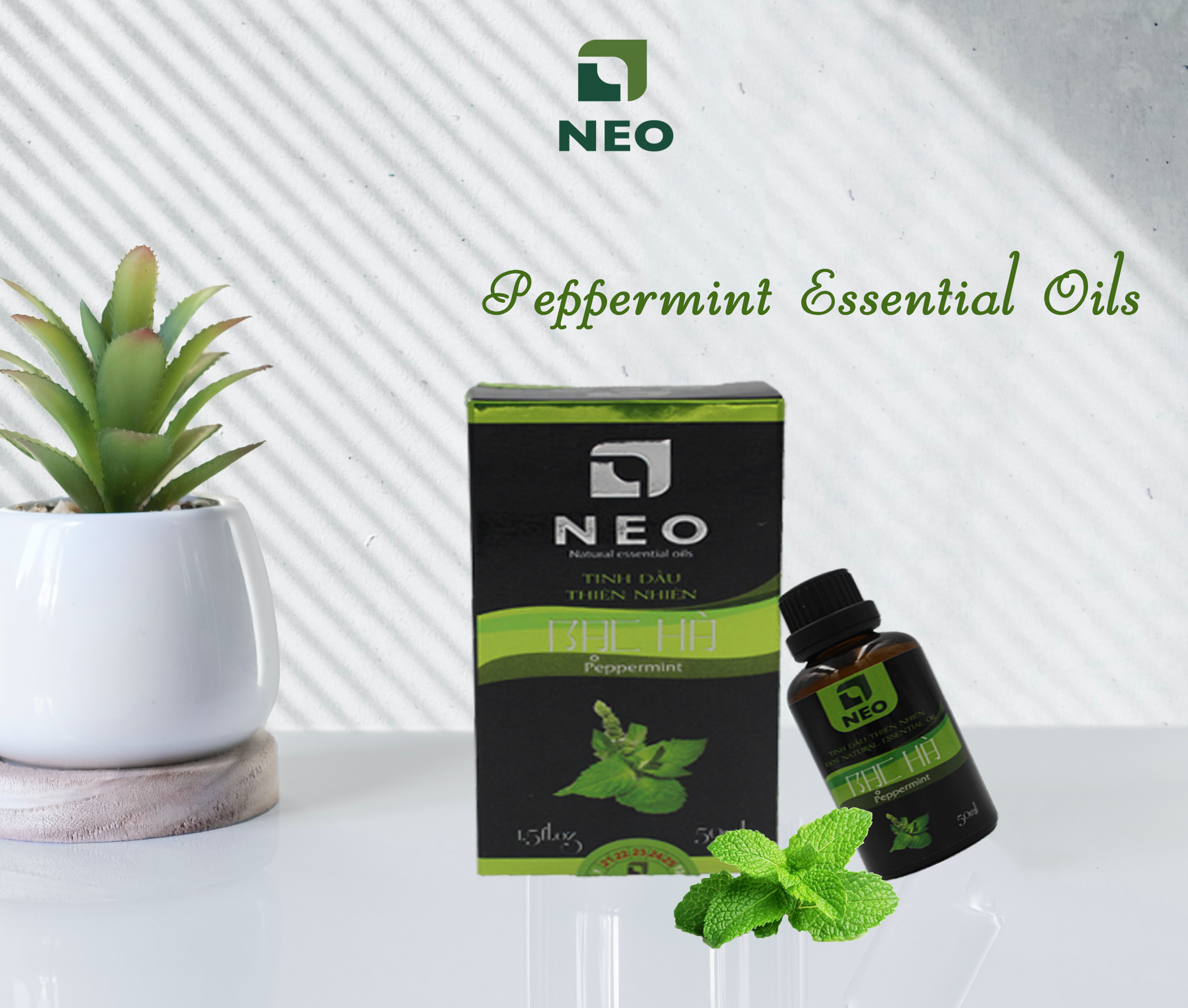 Tinh Dầu Thiên Nhiên Bạc Hà NEO – Tinh dầu nguyên chất 100%, thanh mát thơm nhà đuổi muỗi, côn trùng, tập trung tinh thần 10ml