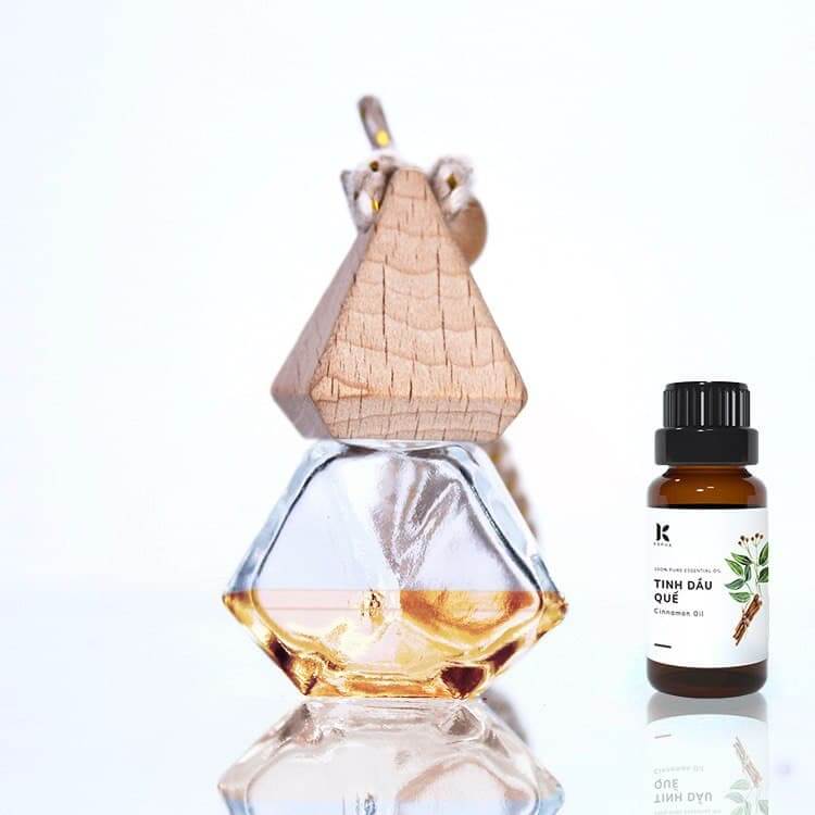 Lọ Treo Xe Tinh Dầu Quế Kepha - Tủ Quần Áo - Treo Xe Khử Mùi Xe Hơi- Thanh Lọc Không Khí