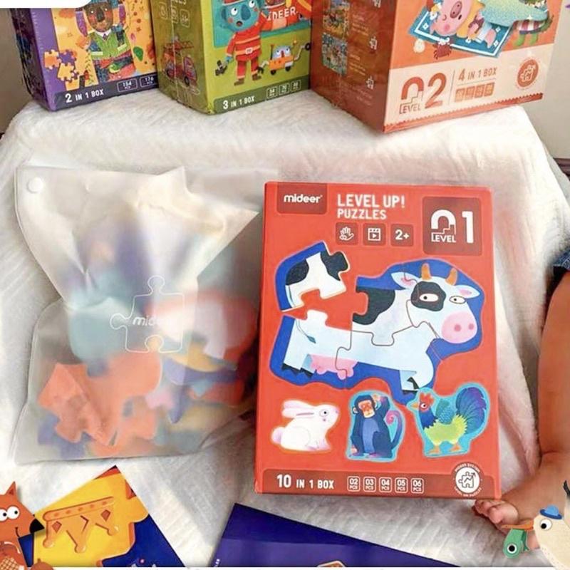 Bộ xếp hình cho bé Mideer Puzzles Level Up, Đồ chơi giáo dục trẻ em từ 1,2,3,4,5,6,7 tuổi