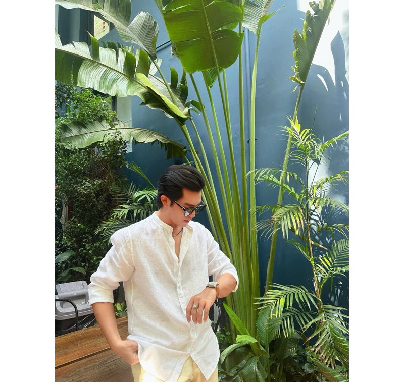 Áo sơ mi trơn style Hàn Quốc nhiều màu vải sợi Linen thoáng mát không bai gião