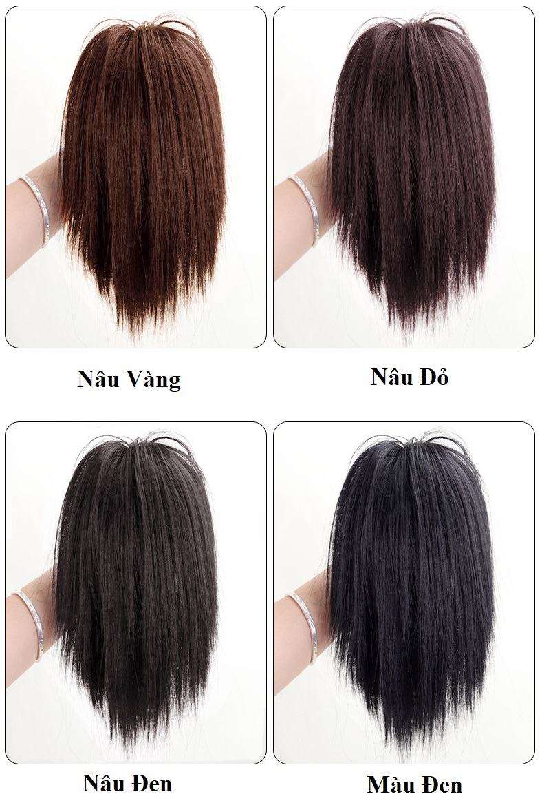Búi tóc giả đuôi gà ngắn 25cm B08 FREESHIP tóc giả đuôi gà, búi tóc giả nữ, búi ngoạm tóc giả