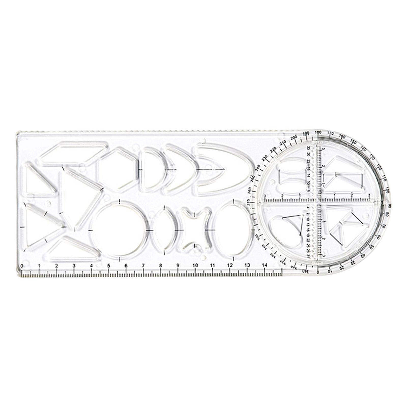 Multifunctional Geometric Ruler Drawing Template for Sewing Office Form Work