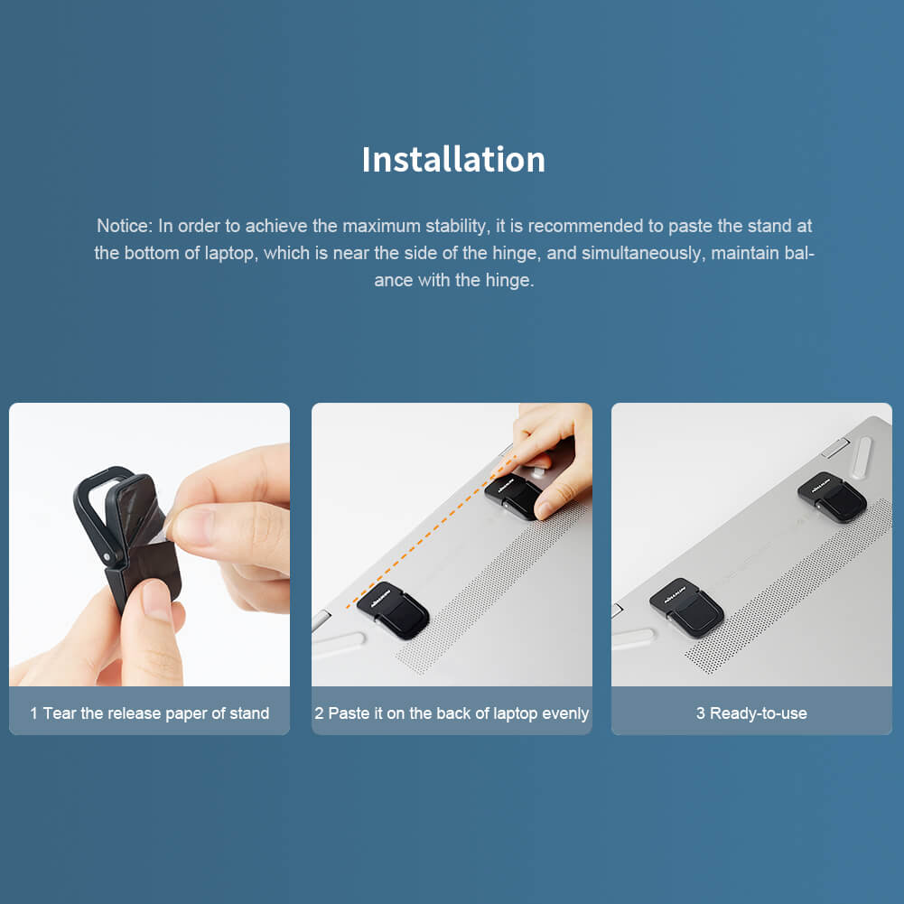 Bộ giá đỡ tản nhiệt mini cho Macbook / laptop siêu nhỏ gọn hiệu Nillkin Laptop Bolster portable stand - hàng chính hãng