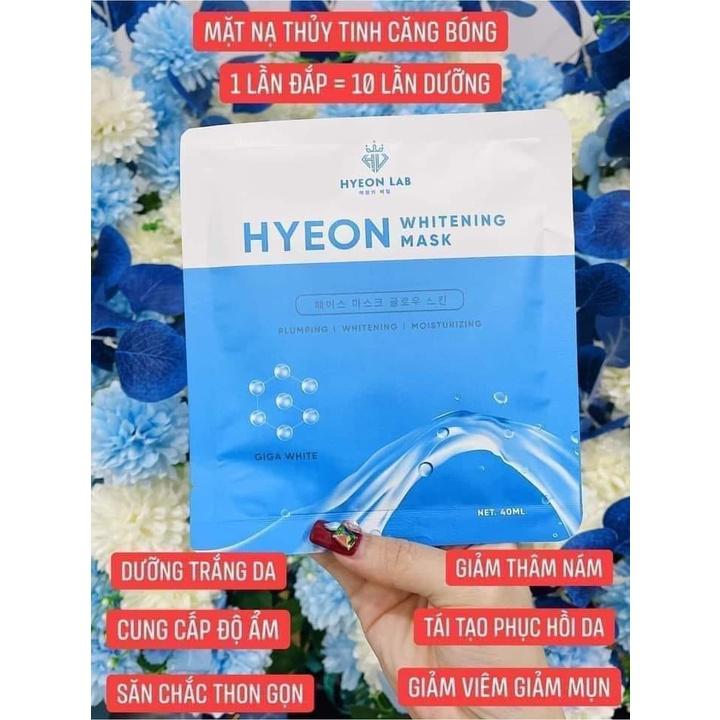 HYEON WHITENING MASK| Mặt nạ thủy tinh Hyeon Lab|Dưỡng da, cung cấp dưỡng chất giúp da căng, sáng mịn ,Cấp ẩm cho làn da