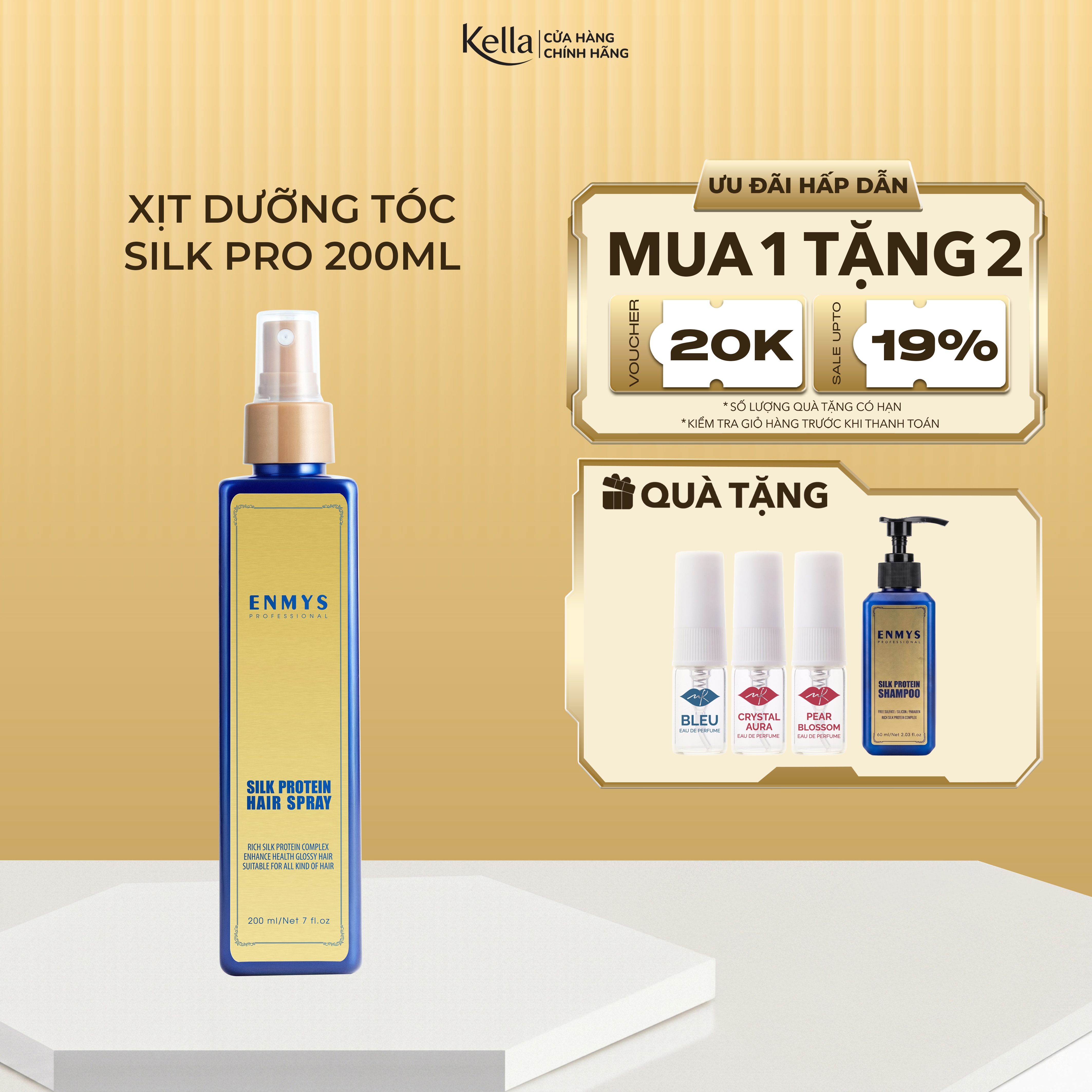 Sữa dưỡng tóc Enmys Silk Protein (Chai 200ml)