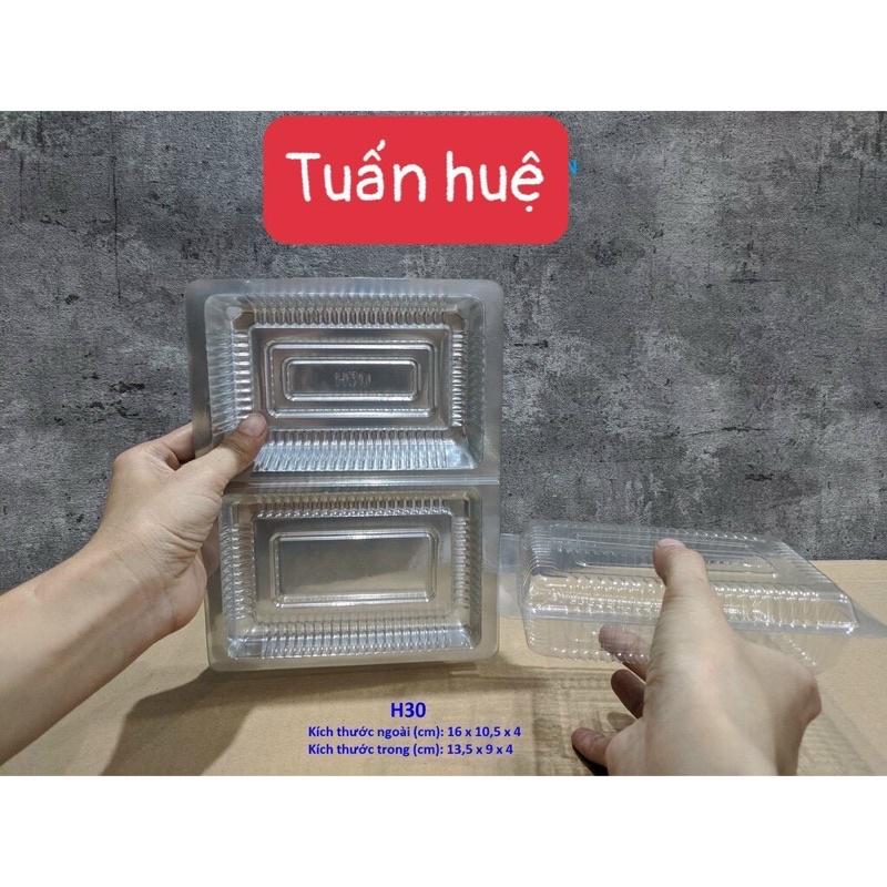 50 hộp nhựa nắp gập : đựng Bánh, Sushi, Cơm cuộn, Nem, Xúc xích, Xiên que, Phô mai,Trái cây ...