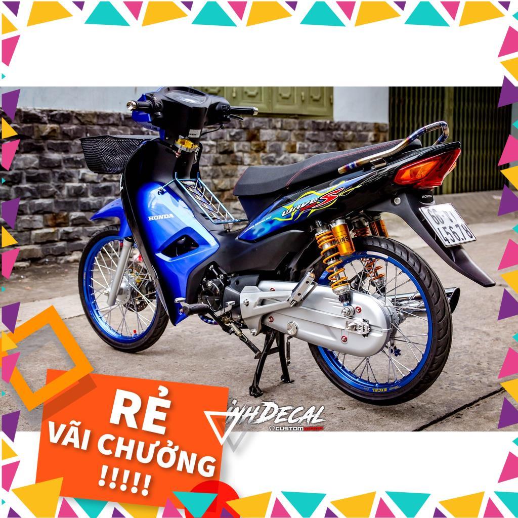 Tem Rời Wave 110 Mẫu Chữ S Xanh Vàng Đen