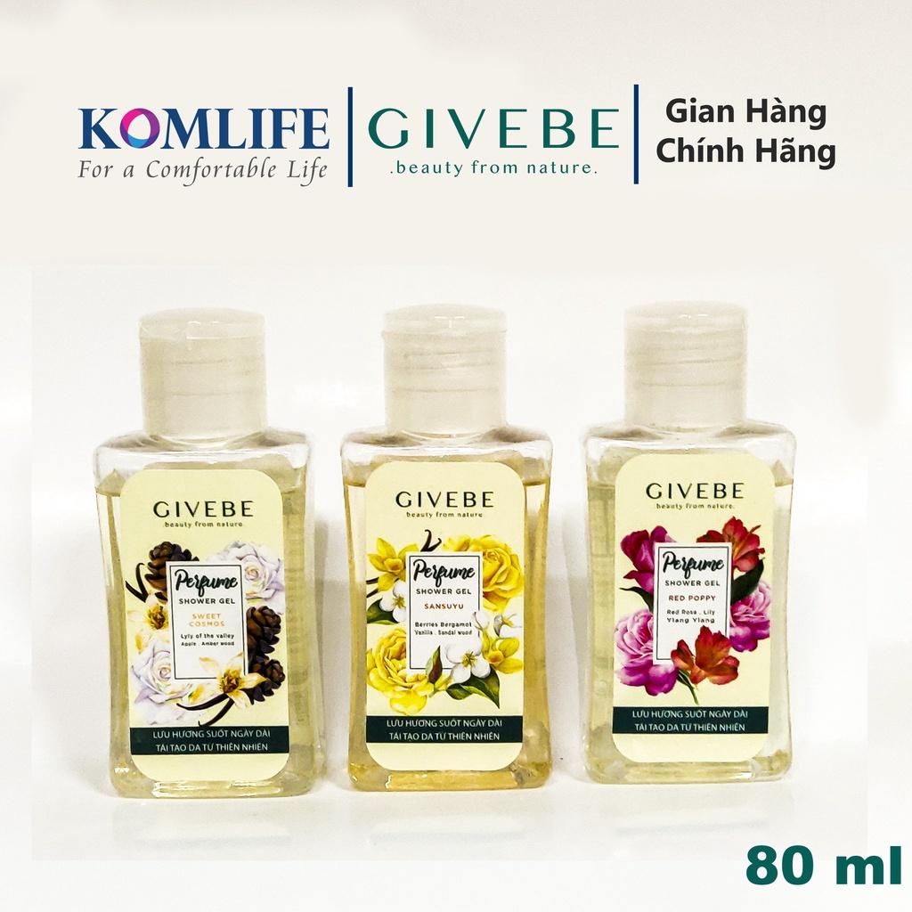 Combo 3 lọ sữa tắm Givebe Đỏ, Vàng, Nâu, hương nước hoa Ý tái tạo làn da, mềm mại, sạch mụn