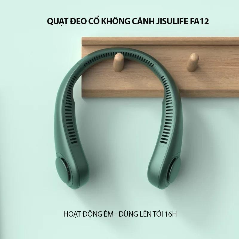 Quạt Đeo Cổ Tích Điện Không Cánh Mini Dung Lượng Pin 4000mAH, 3 Cấp Độ, Gió Đa Chiều Chạy Êm Bảo Hành 24 Tháng