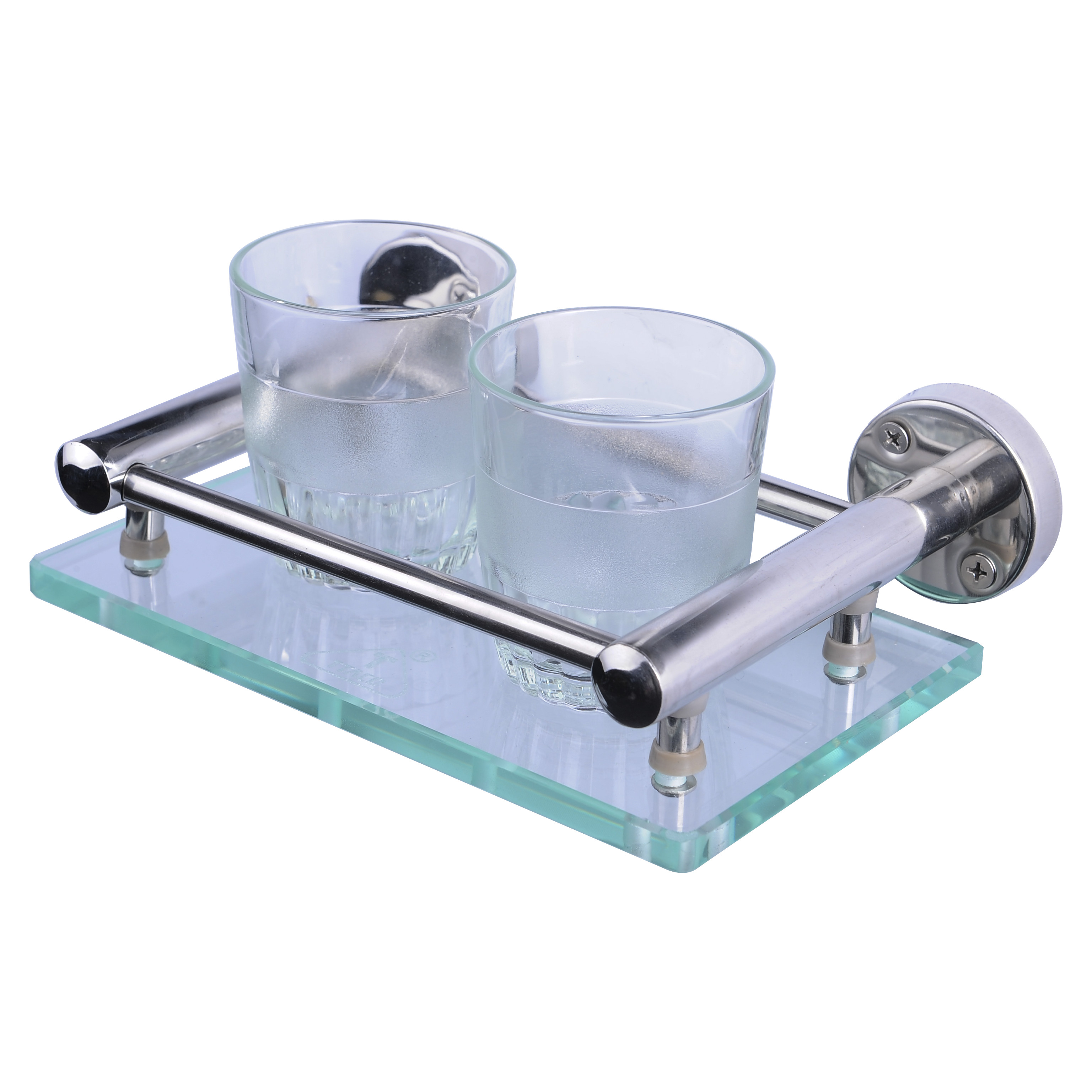 Khay cốc đôi bằng kính E024