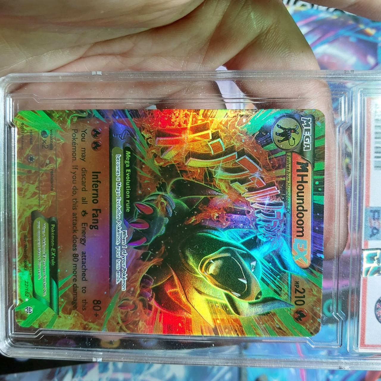 card Pokemon MEGA MHoundoom EX 22 162 khuyển địa ngục 1459 d5 NF3 1-1