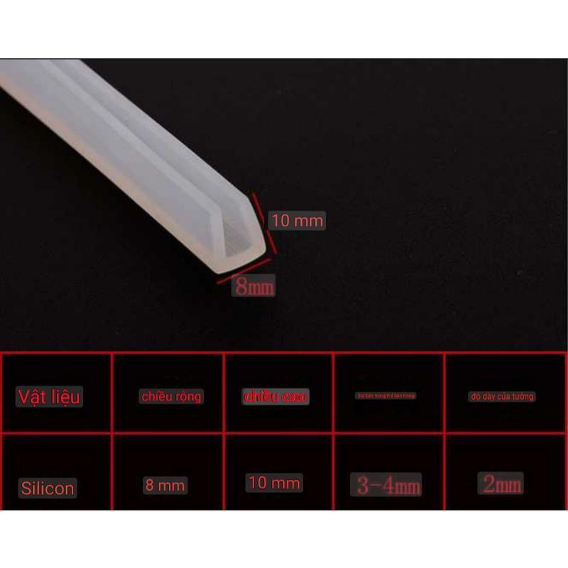 Gioăng dây ron Silicone hình chữ U – V bảo vệ cạnh nẹp bo bọc cạnh bàn, cửa, tấm thép, kính và cạnh cơ khí